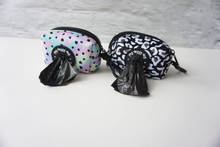 Load image into Gallery viewer, Black and white leopard poop bag holder