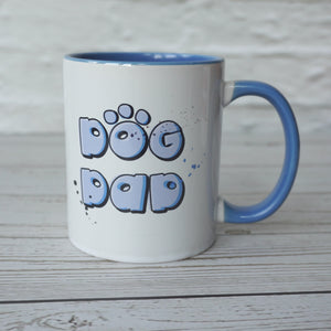 Dog Dad Blue Mug