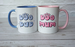 Dog Dad Blue Mug