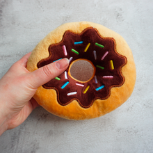 Load image into Gallery viewer, Chocolate Doughnut dog toy