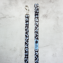 Load image into Gallery viewer, size medium black and white leopard print dog leads