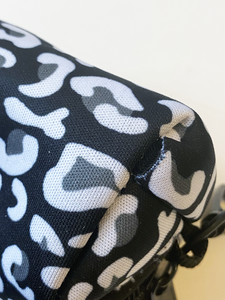 SECONDS - Black and white leopard poop bag dispenser